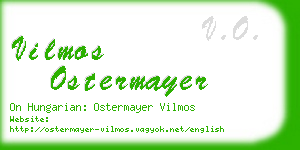 vilmos ostermayer business card